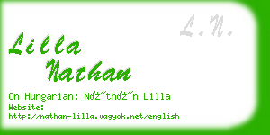 lilla nathan business card